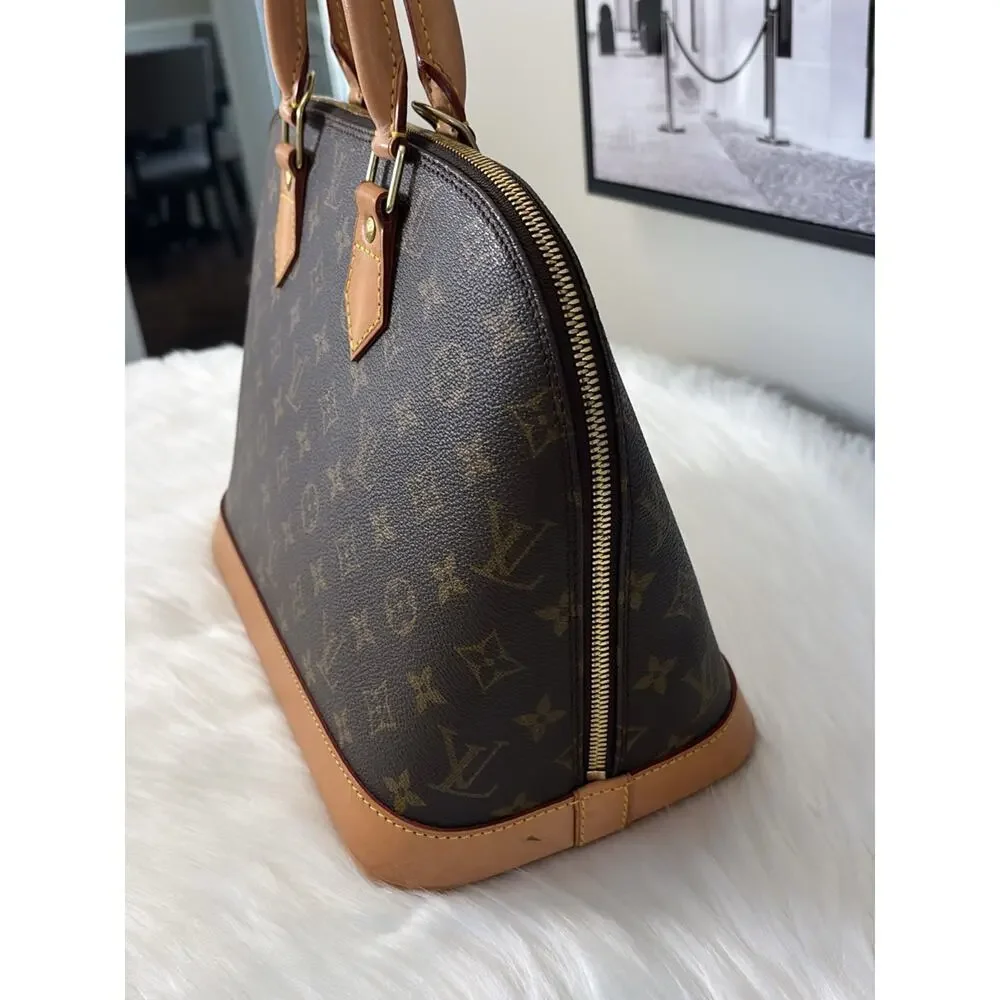 Louis Vuitton Monogram Alma Satchel in Brown and Tan